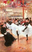 Jean Beraud Le Cafe de Paris oil on canvas